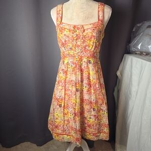 Jessica Simpson Size 10 Floral Sundress Midi‎ Cottagecore Feminine EUC